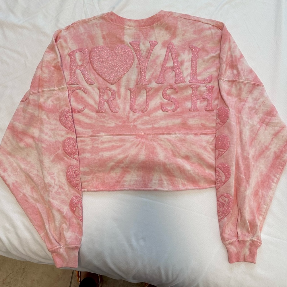 Disney Pink Tie-Dye 'Royal Crush' Cropped spirit jersey